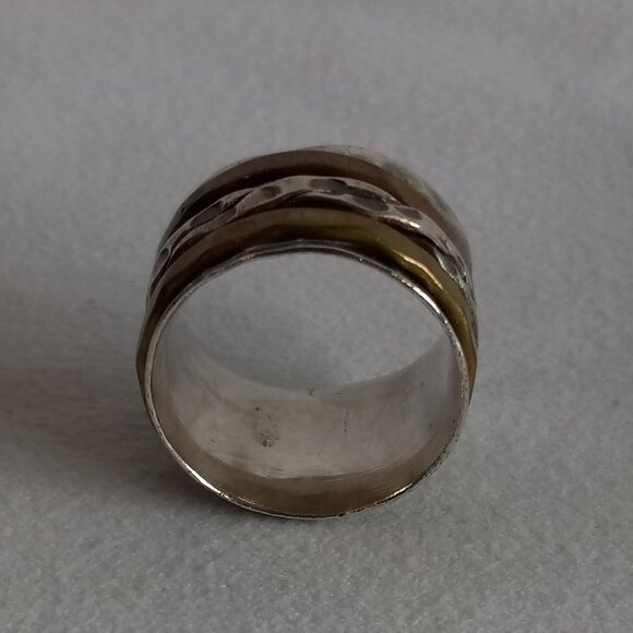 Handmade Spinner Mixed Metal Ring - Picture 4 of 6